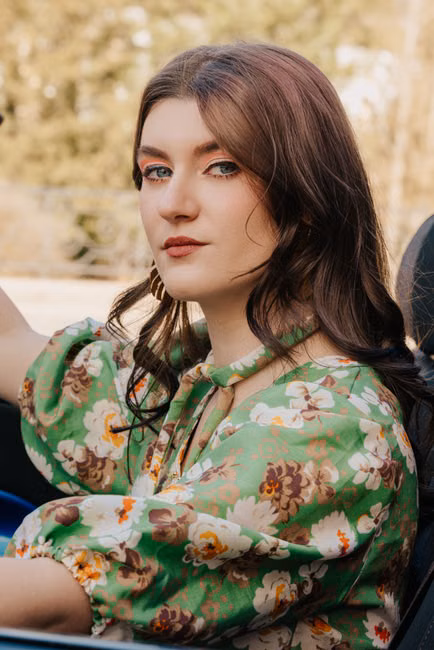 Blusa Ciganinha Floral Verde